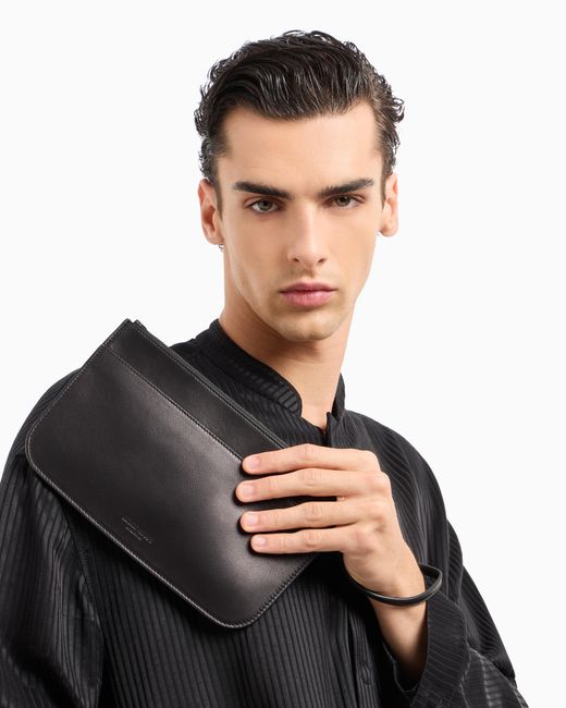 Pochette di Giorgio Armani in Black da Uomo