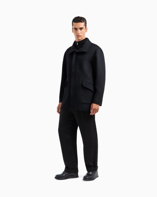 Giorgio Armani Blue Pea Coat for men