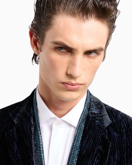 Giorgio Armani Men's Blue Soho Line Single-Breasted Tuxedo Jacket