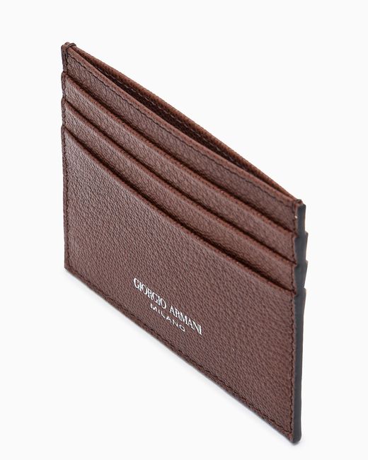 Giorgio Armani White Leather Card Holder for men