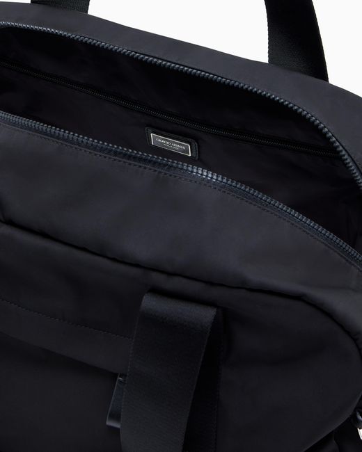 Giorgio Armani Black Foldable Duffel Bag for men