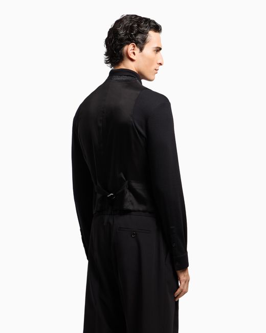 Giorgio Armani Black Giorgio's Single-Breasted Waistcoat for men