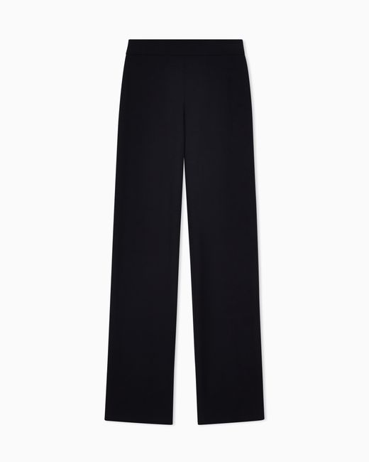 Giorgio Armani Blue Wool Crepe Trousers