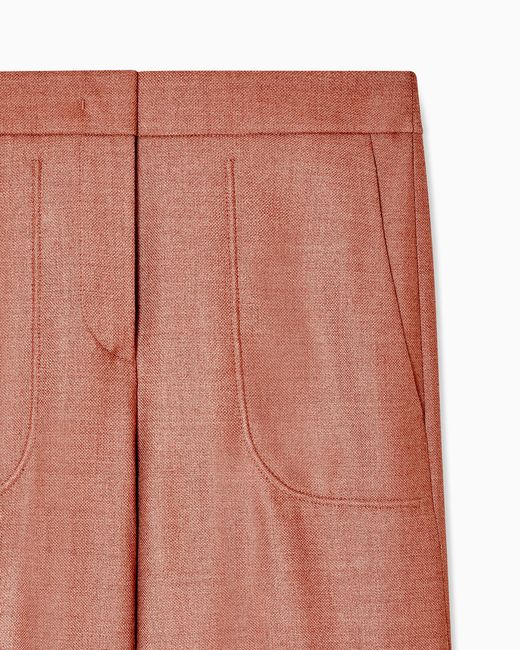 Giorgio Armani Pink Silk And Wool Trousers