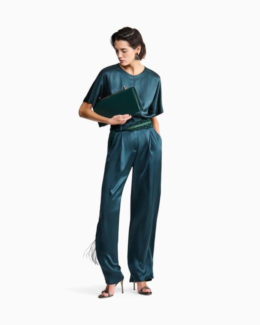 Giorgio Armani Blue Short-Sleeved Shirt