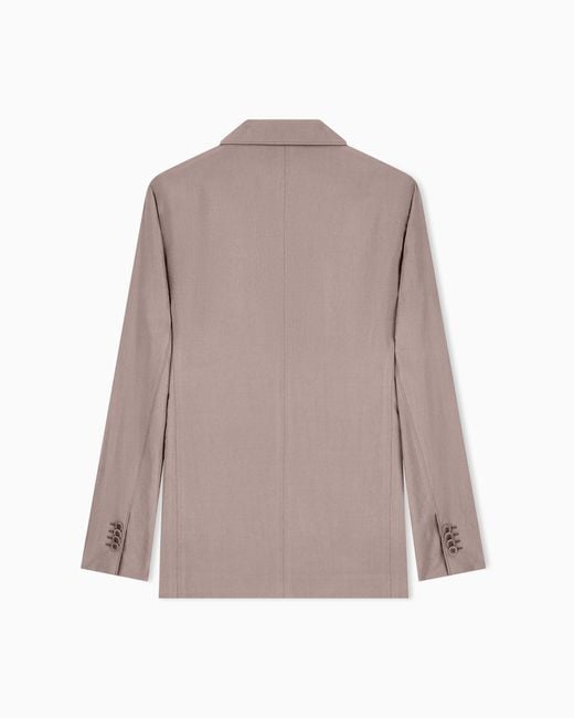 Giorgio Armani Brown Single-Breasted Patch-Pocket Blazer for men