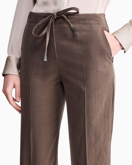 Giorgio Armani Brown Straight Trousers