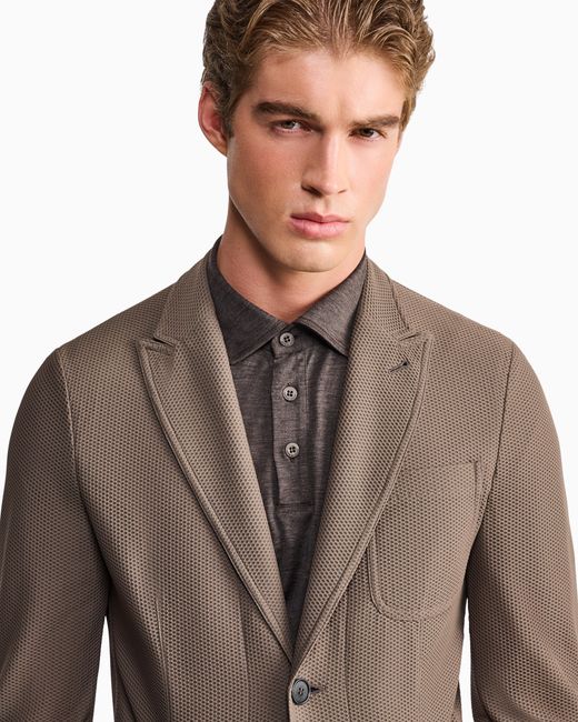 Giorgio Armani Brown Single-Breasted Jacket for men