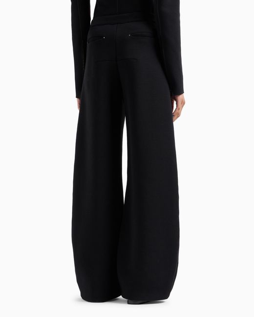 Giorgio Armani Asv Wide Trousers in Blue | Lyst UK