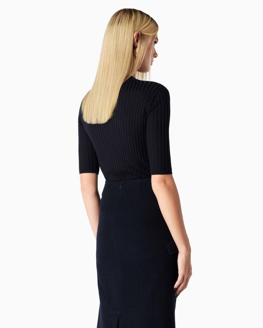 Maglia Girocollo di Giorgio Armani in Blue