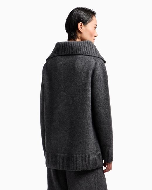Giorgio Armani Gray Neve Oversized Cardigan