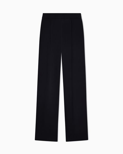 Giorgio Armani Blue Wool Crepe Trousers