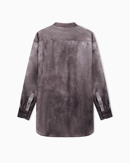 Giorgio Armani Purple Silk Shirt for men