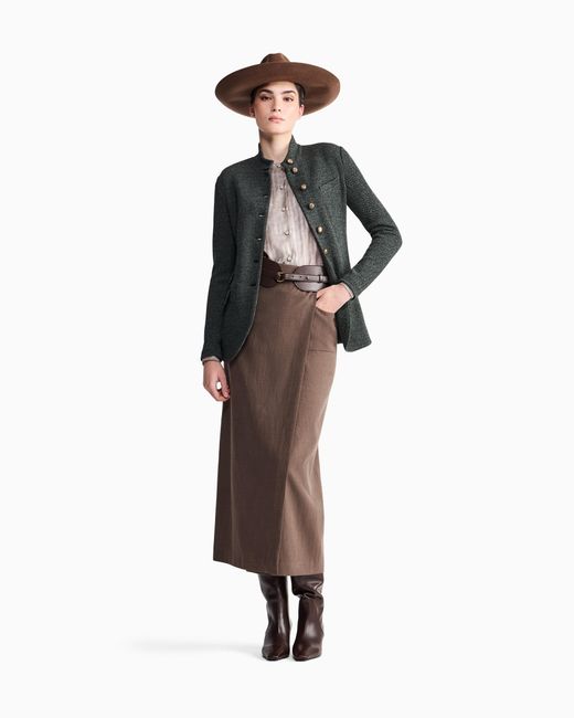 Giorgio Armani Brown Long Wrap Skirt