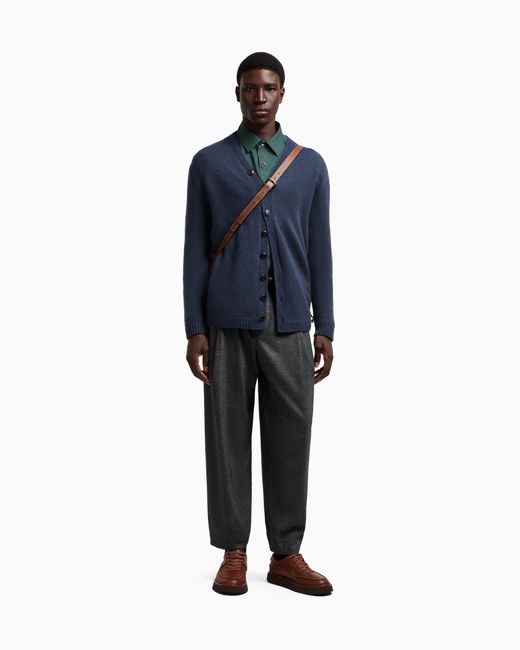 Cardigan di Giorgio Armani in Blue da Uomo