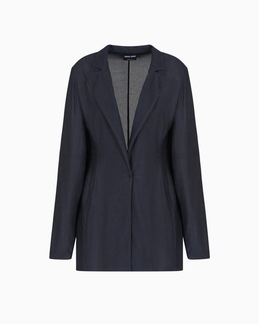 Giorgio Armani Blue Single-Breasted Jacket