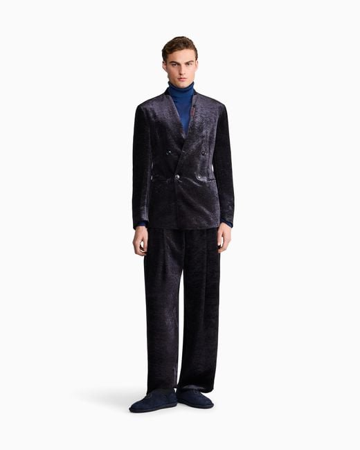Giorgio Armani Blue Oversized Pants for men