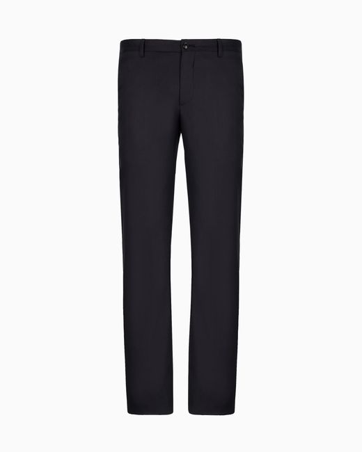 Pantalones De Gabardina De Lana Y Cachemir Giorgio Armani de hombre de color Blue