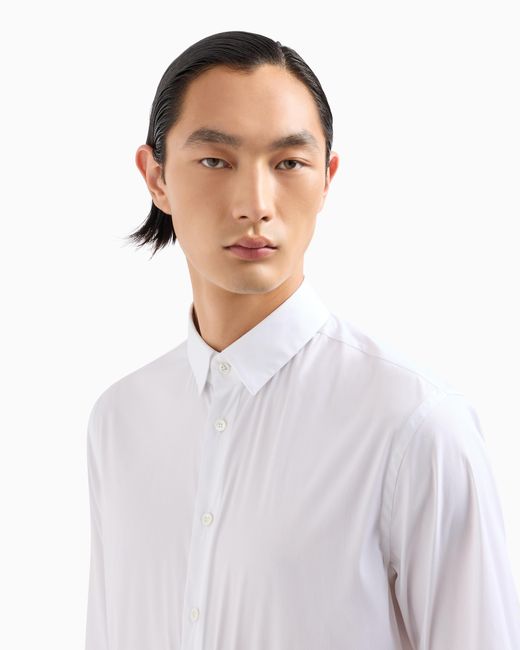 Giorgio Armani White Slim Fit-Shirt for men