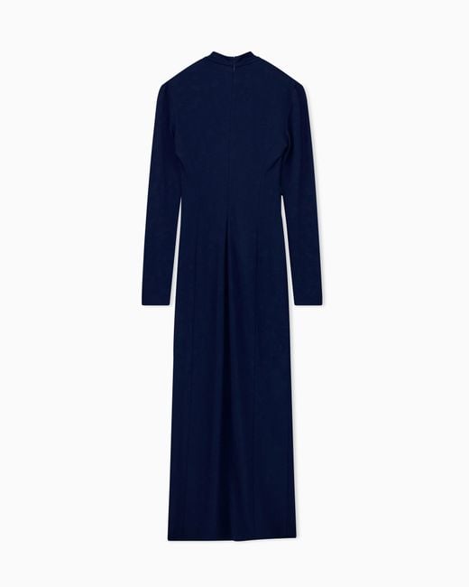 Giorgio Armani Blue Long-Sleeved Dress