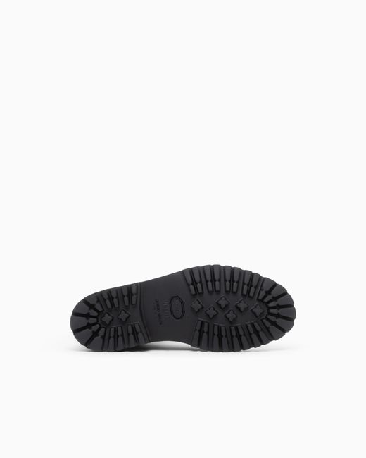 Giorgio Armani Black Boot Leather Upper With Cushioned Sole