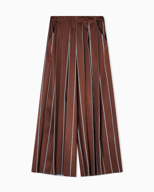 Giorgio Armani Brown Wide-Leg Trousers