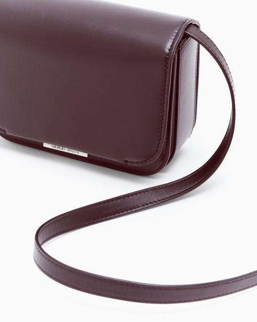 Giorgio Armani Purple Medium Leather Shoulder Bag