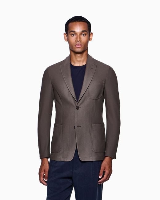 Giorgio Armani Natural Single-Breasted Jacket for men