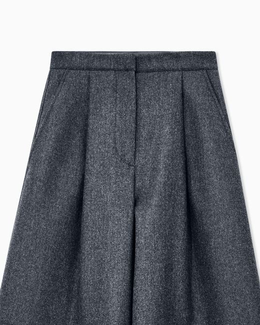 Giorgio Armani Blue Wide-Leg Trousers