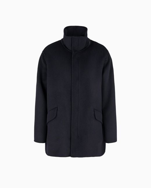 Giorgio Armani Blue Pea Coat for men