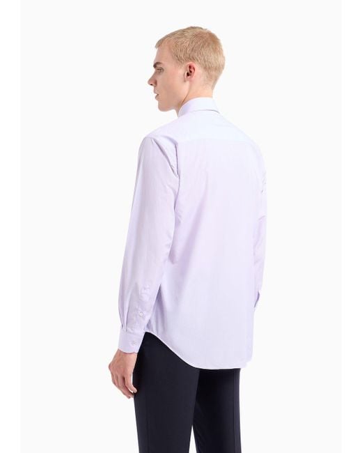 Chemise Coupe Classique En Coton Giorgio Armani pour homme en coloris White