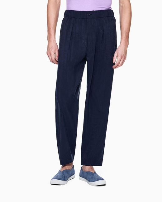 Giorgio Armani Blue Trousers Regular Fit for men
