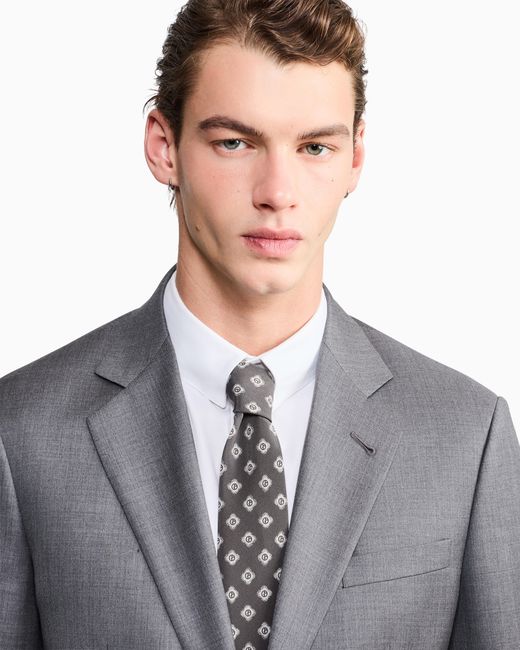 Giorgio Armani Gray Single-Breasted Soho Line Suit for men