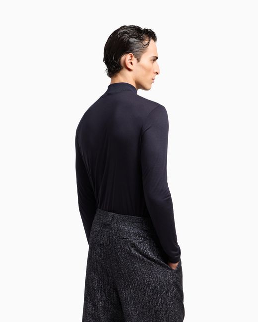 Maglia A Lupetto di Giorgio Armani in Blue da Uomo