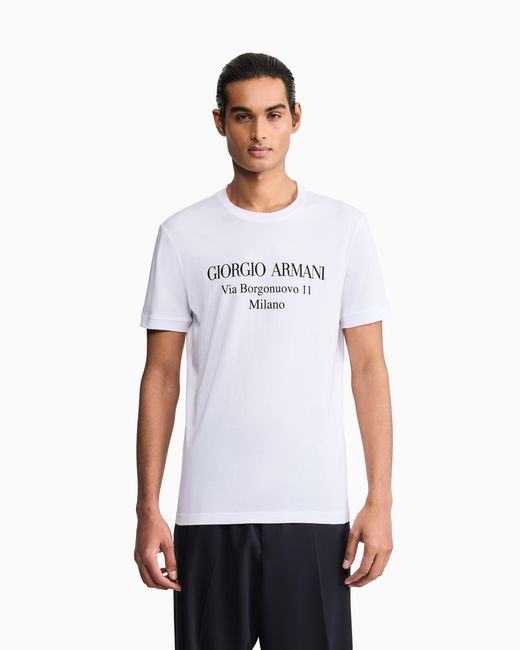 Giorgio Armani White Jersey T-Shirt for men