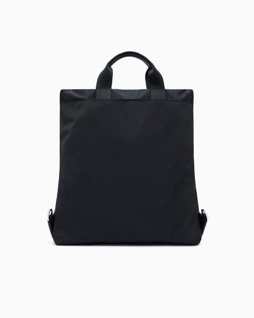 Giorgio Armani Black Convertible Shopper Bag for men