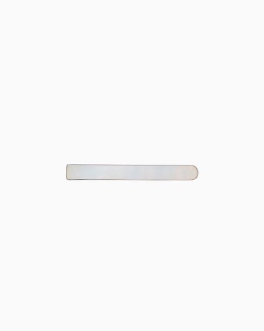 Giorgio Armani White Sterling Tie Bar for men