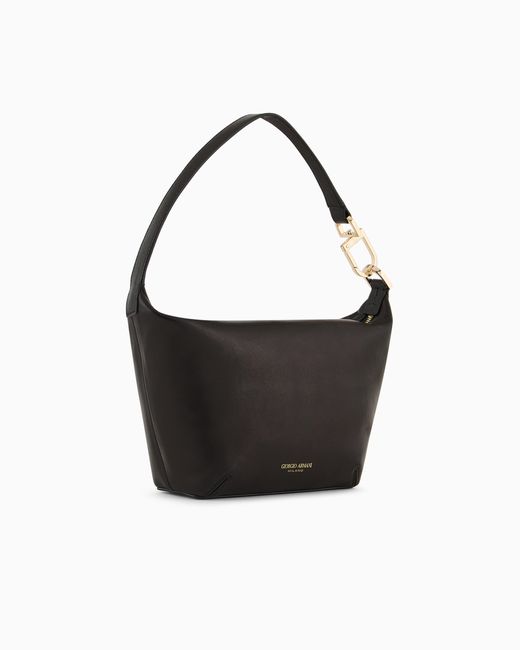 Giorgio Armani White Small La Prima Soft Hobo Bag