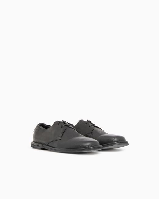 Giorgio Armani White Nappa-Leather Lace-Ups for men