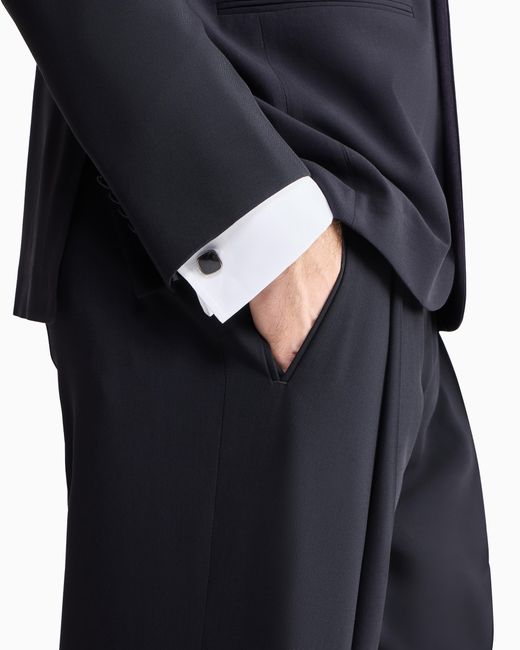 Giorgio Armani White Sterling Square Cufflinks for men