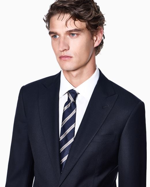 Giorgio Armani Blue Single-Breasted Soho Line Suit for men