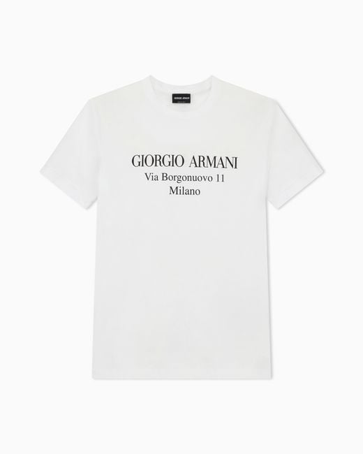 Giorgio Armani White Jersey T-Shirt for men