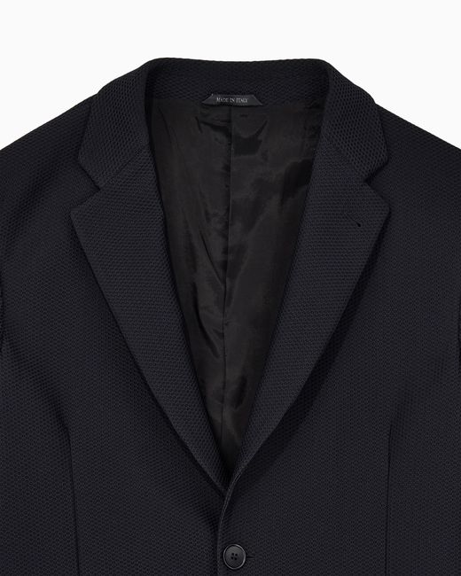 Giorgio Armani Blue Single-Breasted Jacket for men