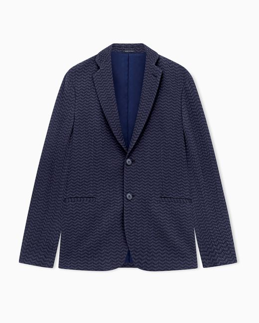 Giorgio Armani Blue Single-Breasted Jacket for men