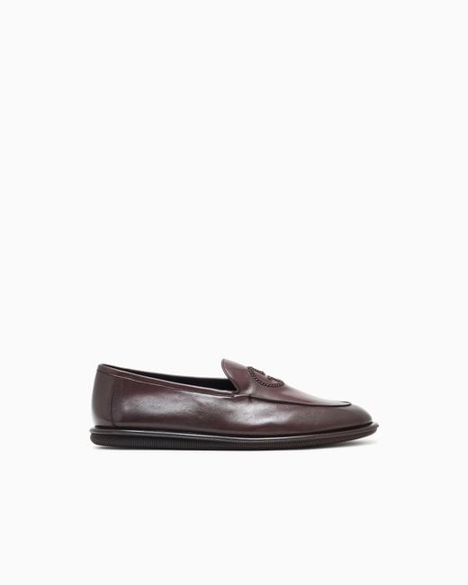 Giorgio Armani Brown Slip-On Loafer for men
