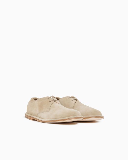 Giorgio Armani White Suede Lace-Ups for men