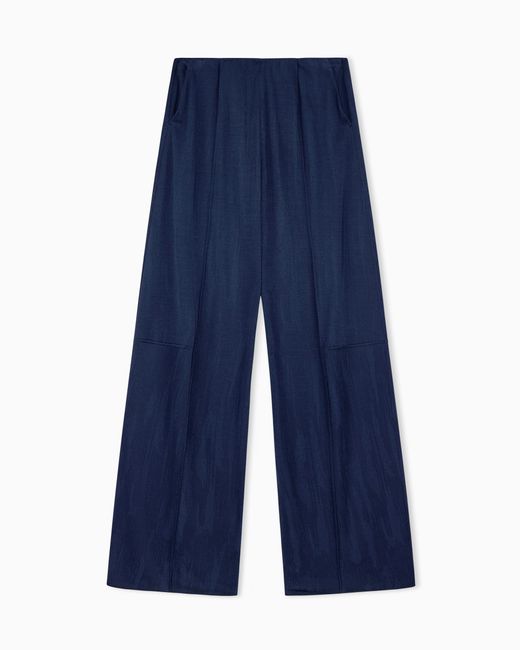 Giorgio Armani Blue Trouser Wide-Leg