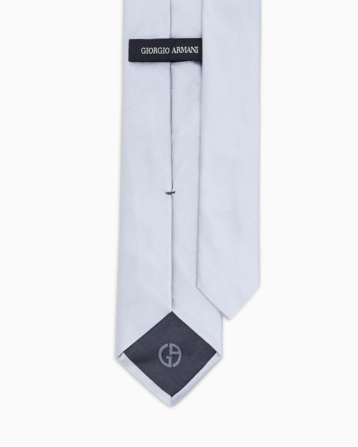 Giorgio Armani White Pure Silk Tie for men