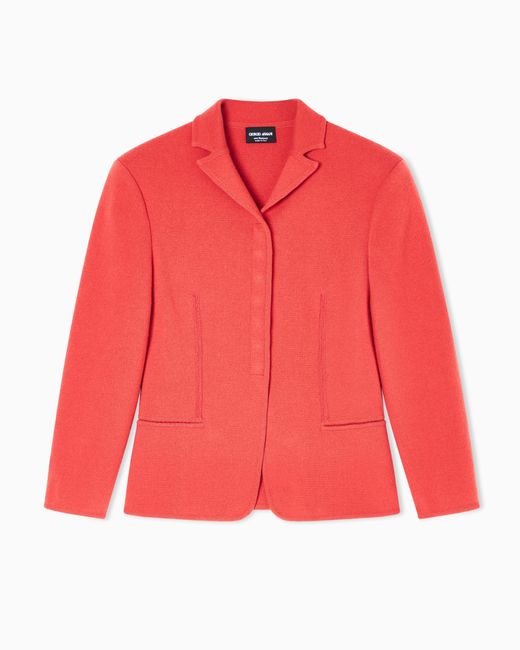Giorgio Armani Red Single-Breasted Short Jacket