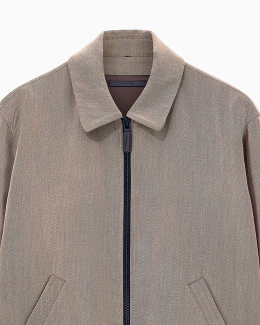 Giorgio Armani Brown Blouson Jacket Regular Fit for men